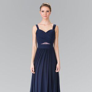 NEW FLOOR LENGTH SLEEVELESS A-LINE DRESS MADE OF CHIFFON WITH ZIPPER BACK GL2366